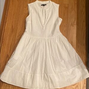 Banana Republic Crisp White Sleeveless Mini Dress